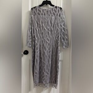Elegant Silver Women's Dress